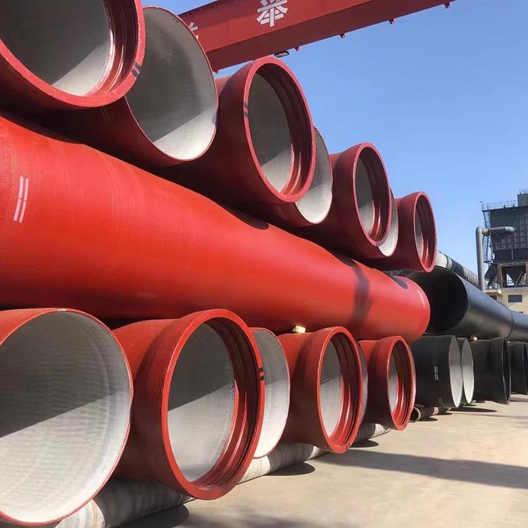 国标K9级DN80--DN1200大口径排水球墨铸铁管承插式柔性铸铁管