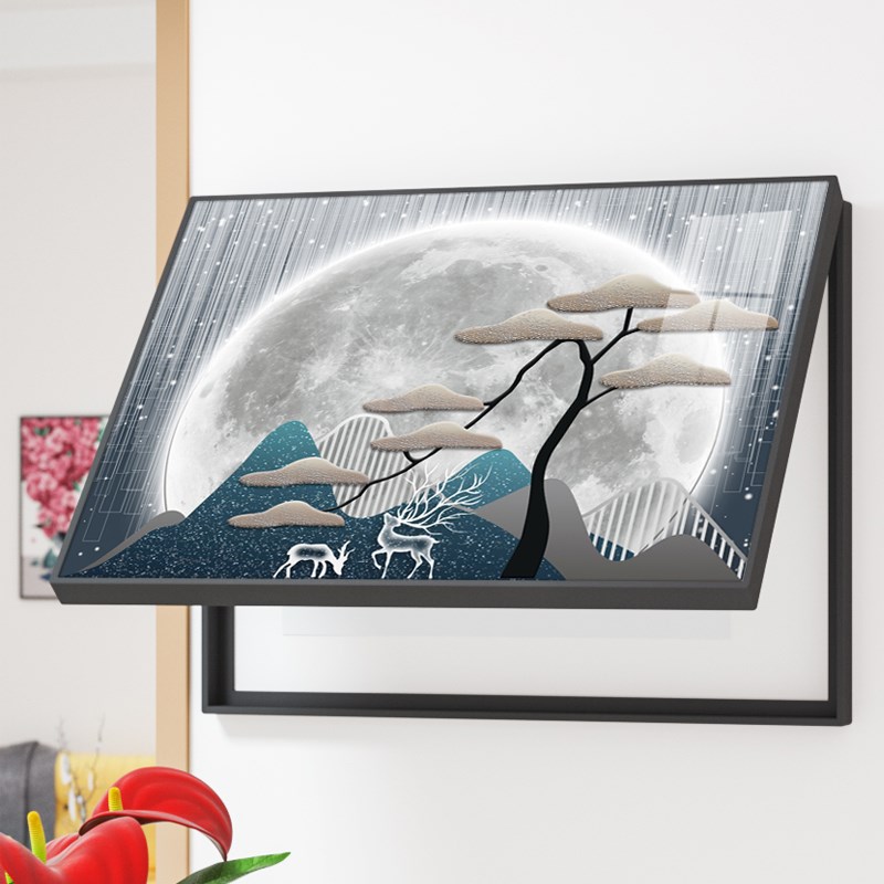 新款电表箱装饰画轻奢简约客厅挂画遮挡配电箱电闸开关壁画免打孔