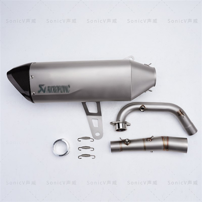 适用ZONTES升仕368G/E排气管改装全段排气钛合金前段无损直上天蝎