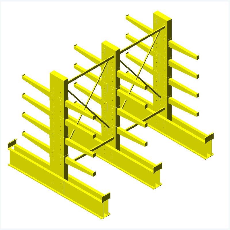 悬臂货架 方管圆管板材铝型材重型存放单双面悬臂式货架 钢管架