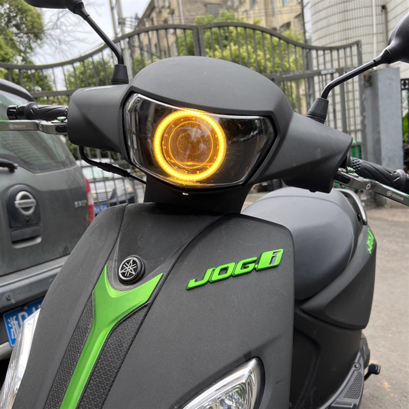 雅马哈巧格i125改装海5LED前大灯双光透镜天使恶魔氙气灯总成全套