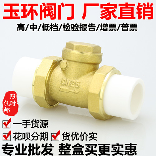 ppr止回阀双活接热熔水管活接单向阀20 25 32 40 50 63单向4分6分