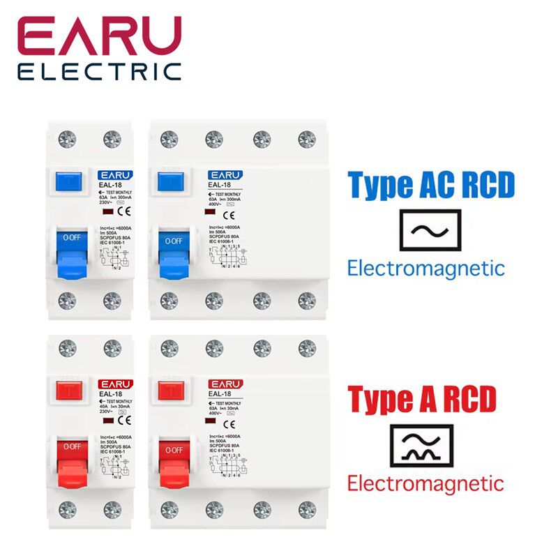 2P 4P A型 AC型 AAC RCCB RCD ELCB剩余电流断路器短路漏电保护32