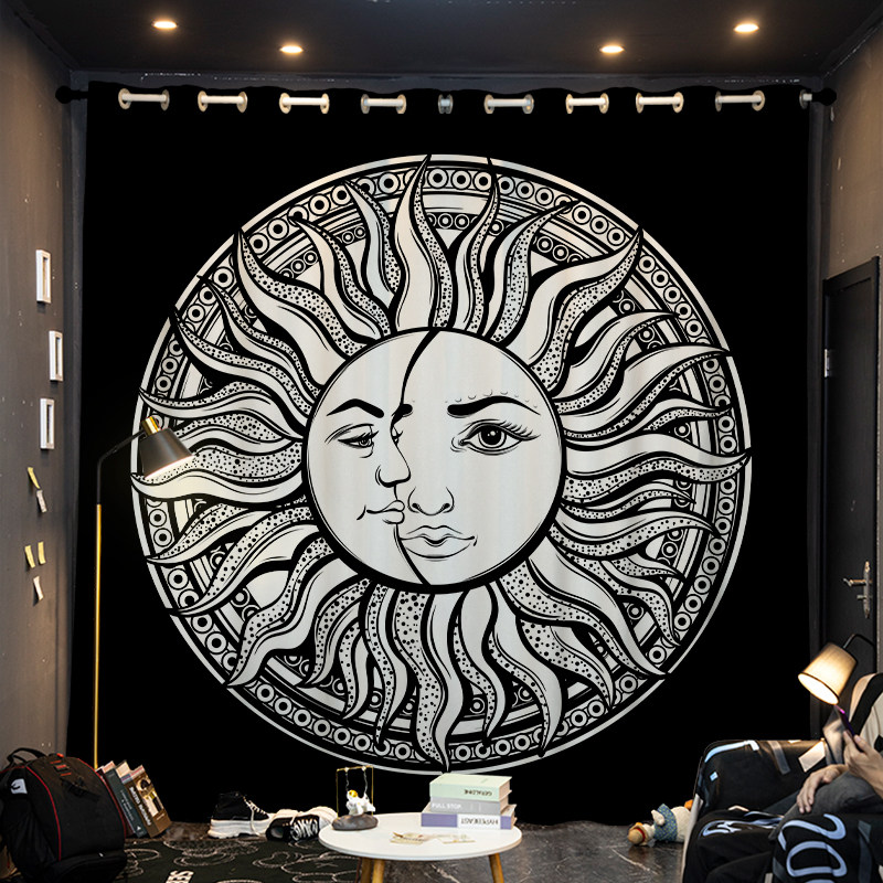 新品黑色系列动物图案简约现代遮光窗帘客厅卧室成品可定制遮光帘,居家布艺,成品窗帘,淘宝优惠券,粉丝福利购,淘宝优惠卷