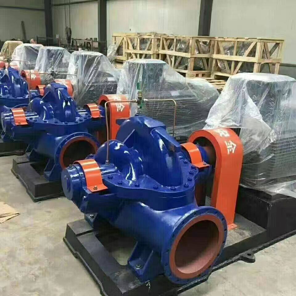 双吸离心泵380v海水型抽水泵工业高扬程灌溉移动防汛防汛专用