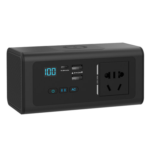 便携带插座220V大容量笔记本充电宝PD60W应急户外多功能无线充移