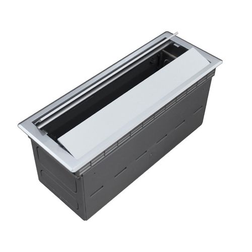 办公桌桌面穿线孔盖板铝合金穿线盒电脑桌86插座隐藏嵌入式线孔盖