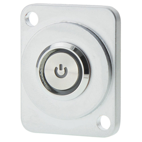 DK-PBS-2A自锁型自复位12V24V电源按键开关D型插座机柜面板装模块