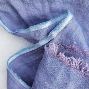 冰蓝 高品色织亚麻布料