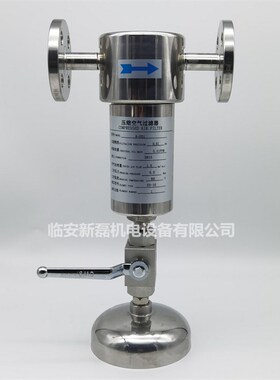 PN60法兰DN15接口高压精密不锈钢过滤器压缩空气除尘除水除油