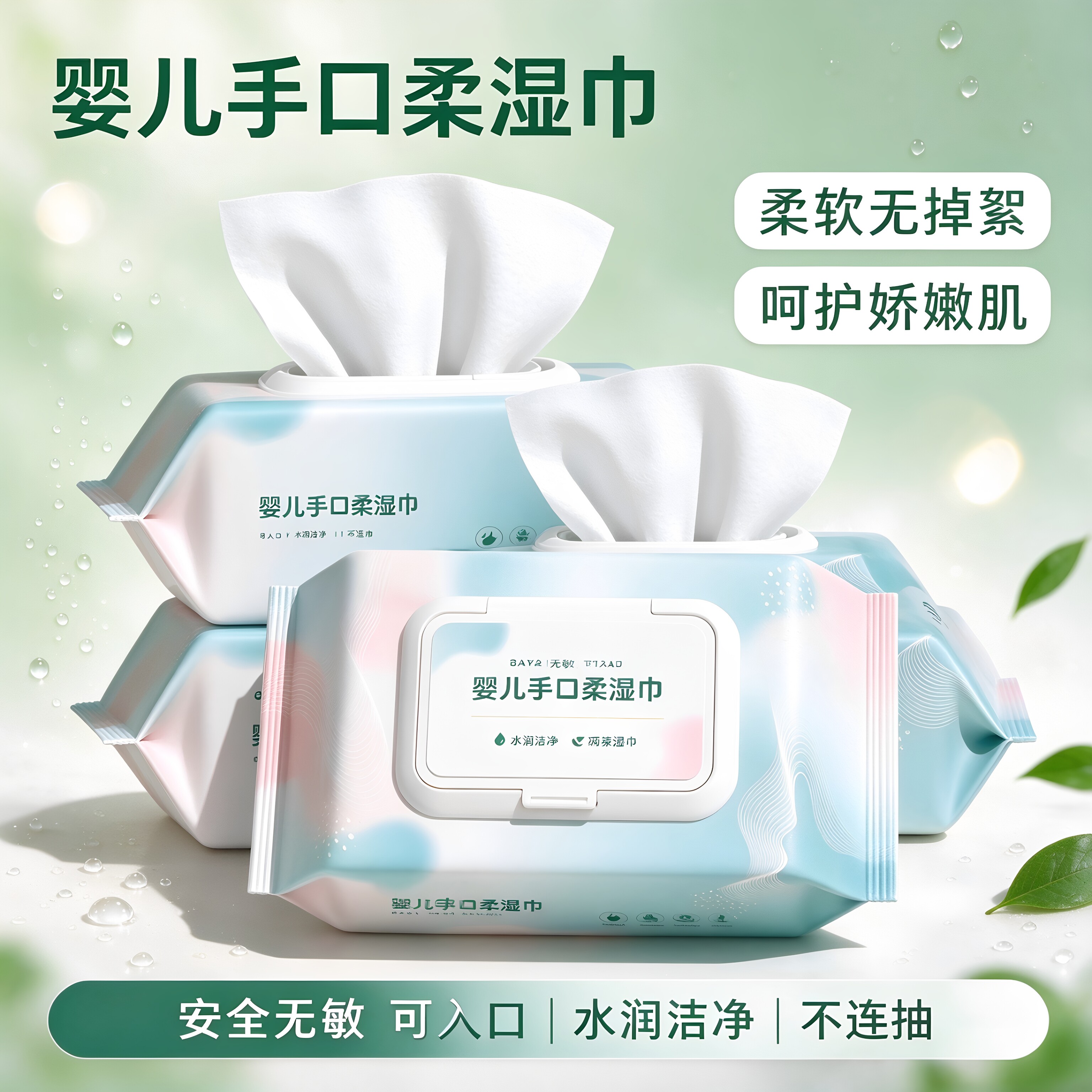 湿巾纸母婴幼儿童新生儿婴儿手口专用湿巾家用纸亲肤安全擦脸洗脸