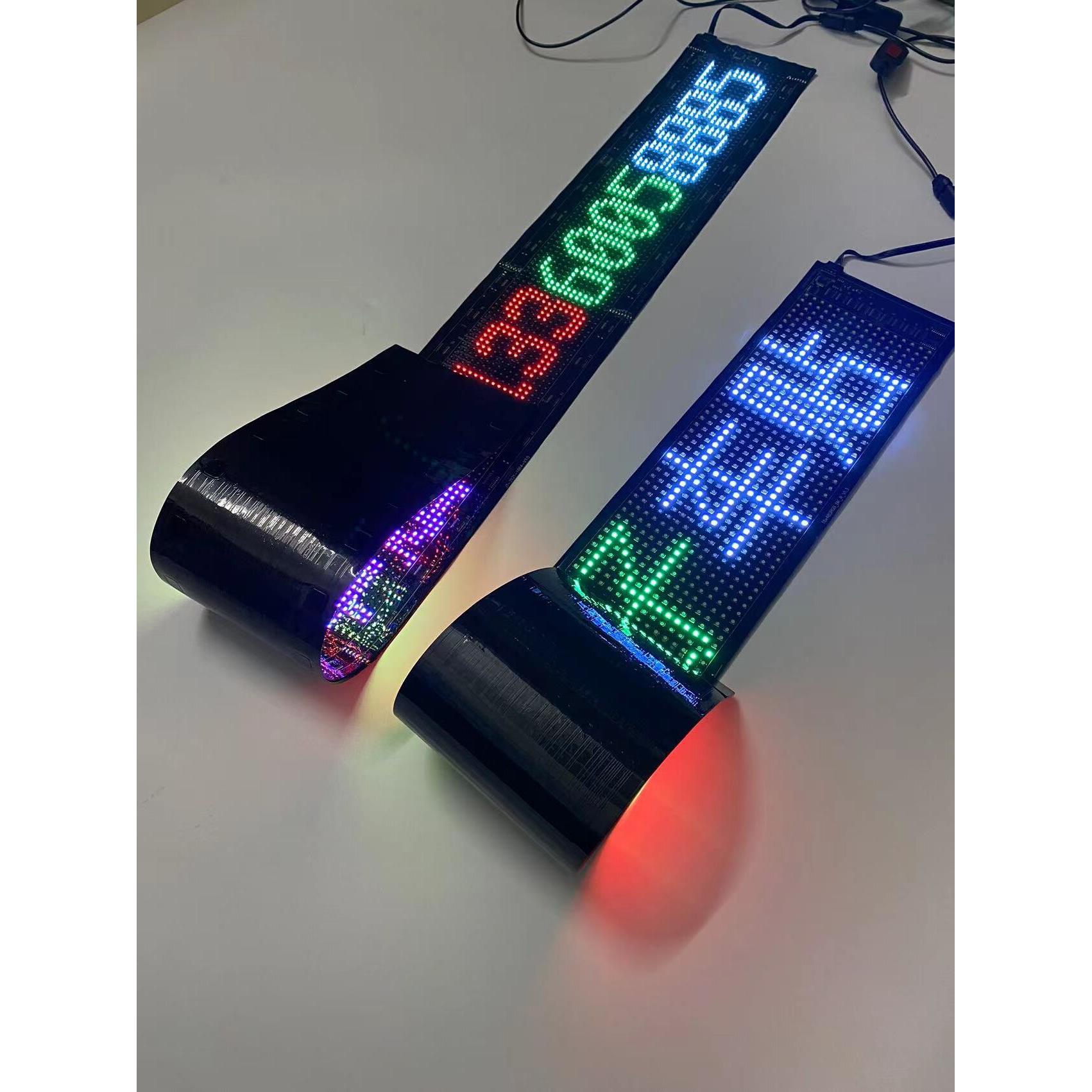 RGB全彩柔性软体LED车载广告显示屏防水屏手机改橱窗牌恶魔之眼