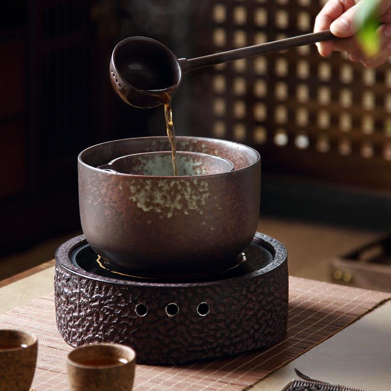 汝窑陶瓷煮茶器电陶炉套装煮茶炉煮茶壶煮茶碗普洱茶具黑茶干泡碗