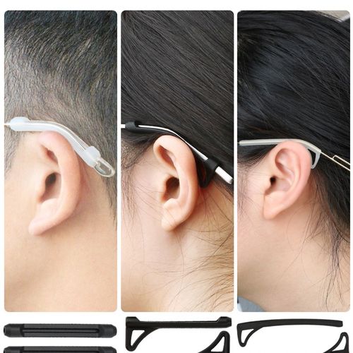 眼镜防脱落神器耳托脚套运动防掉硅胶防滑套眼睛镜框支架固定腿套