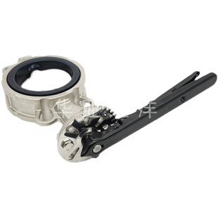 不锈钢304316软密封对夹手柄蝶阀D71X 16PR钛板脱硫水工业DN80100