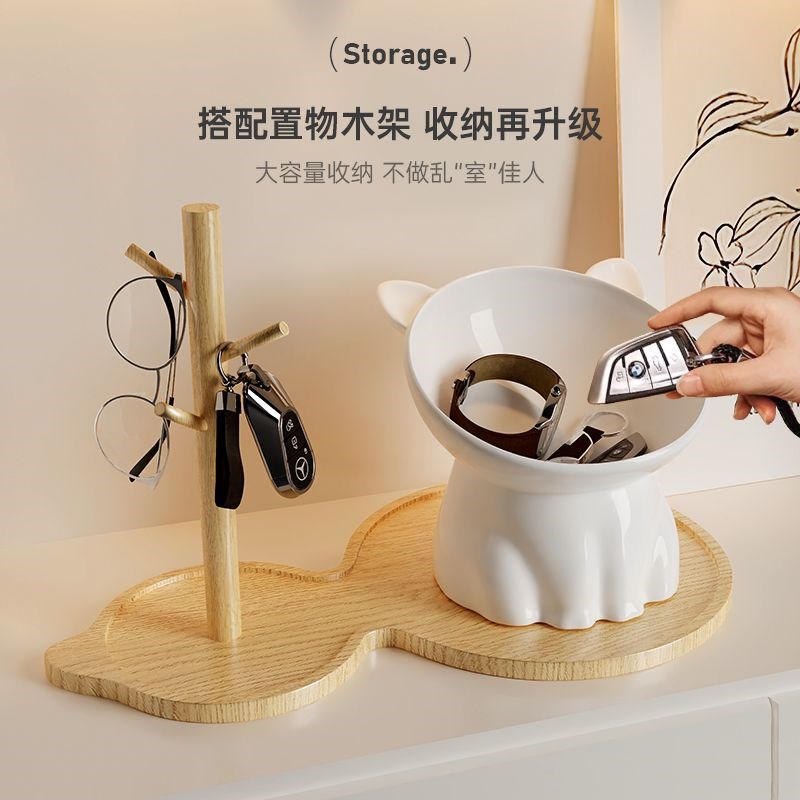 入户进门口挂钥匙置物架创意玄关收纳摆件鞋柜现代简约客厅装饰品