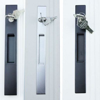 推拉门锁铝合金滑轮门钩锁阳台中空门锁窗户移门锁带钥匙单点锁
