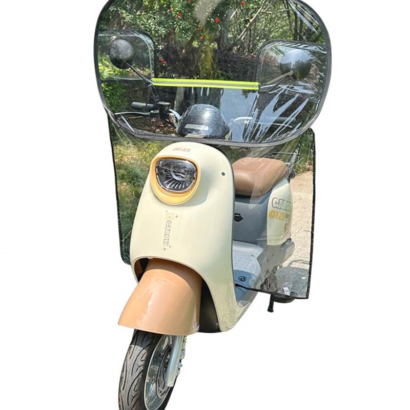 电动车电瓶机车头前置档防风挡风板遮雨神器透明加厚防雨罩