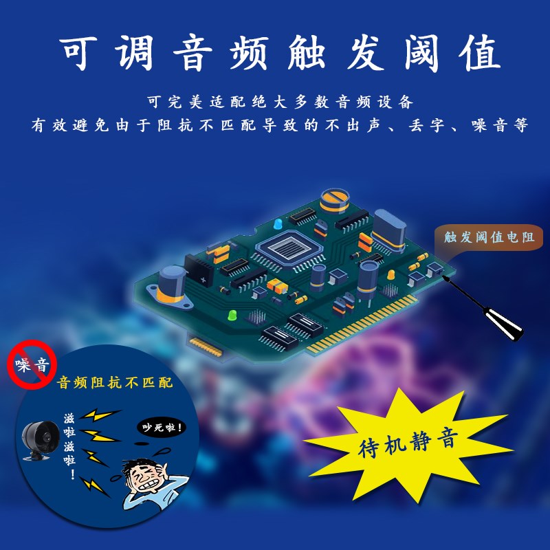 监控摄像头对接喇叭内置功放咪头有源双向对讲报警号角防水扬声器