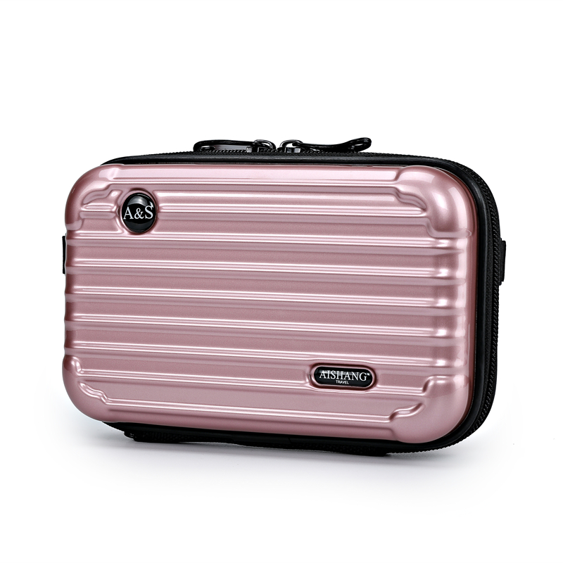 时尚清新麻将迷你行李箱网红手机小包包质感斜挎硬壳小方包盒子包