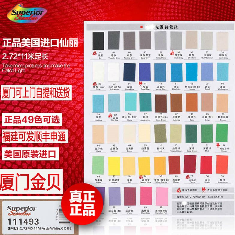 仙丽进口摄影背景纸拍照背景布纯色影楼拍摄景白色照相婚纱影棚