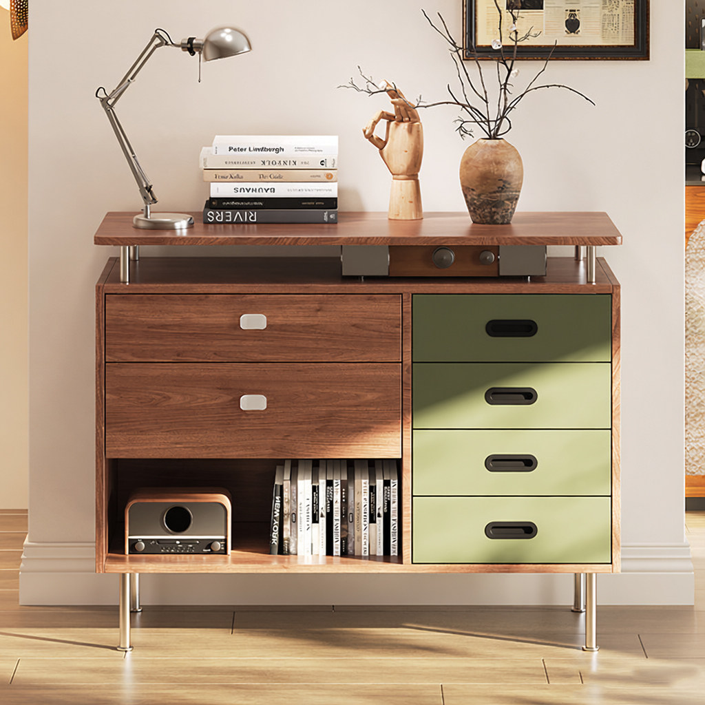 中古风餐边柜客厅储物柜法式复古斗柜置物柜沙发边柜收纳柜定制,住宅家具,餐边柜,淘宝优惠券,粉丝福利购,淘宝优惠卷