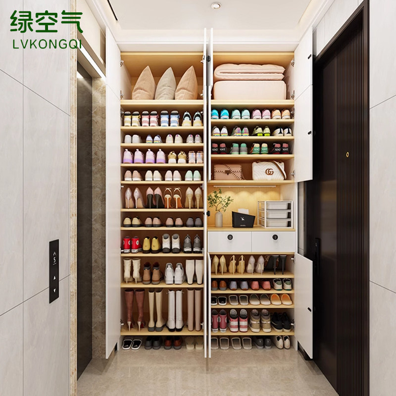 鞋柜2025新款爆款ENF定制电梯口带锁家用门口门外楼道收纳大容量