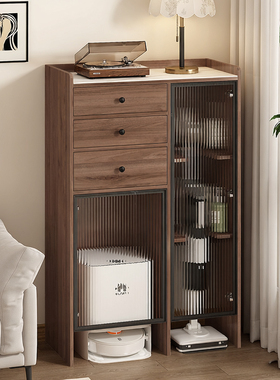 实木扫地机器人置物柜沙发边柜餐边茶水柜吸尘器洗地机家政柜9J57