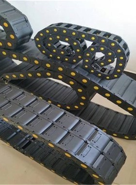 35全封闭塑料拖链   通E体黑色全封闭G塑料坦克链