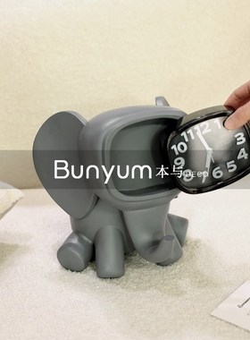 卡通网红小闹钟h时钟摆件客厅玄关卧室桌面轻奢钟表摆放式智能钟