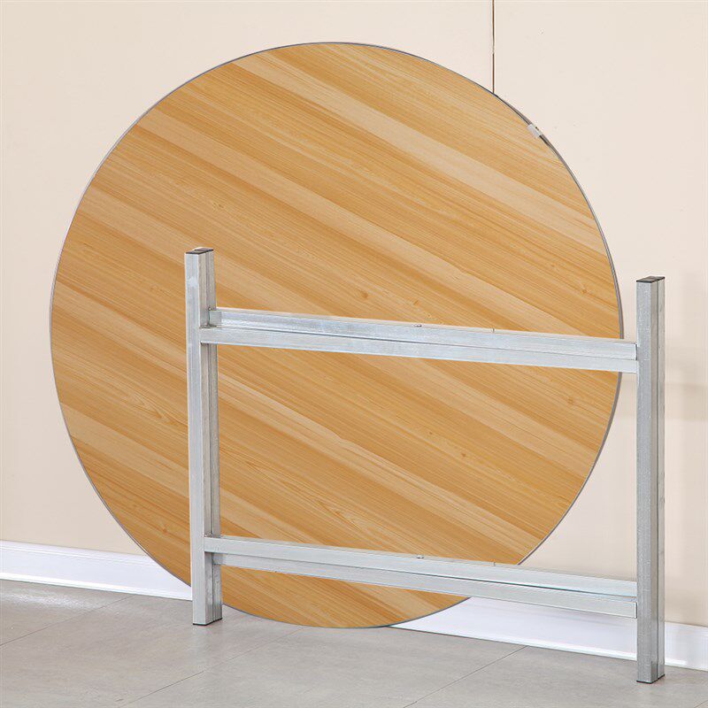 圆桌家用折叠桌架简o约圆桌面板转盘餐桌商用桌食堂大排档吃饭桌