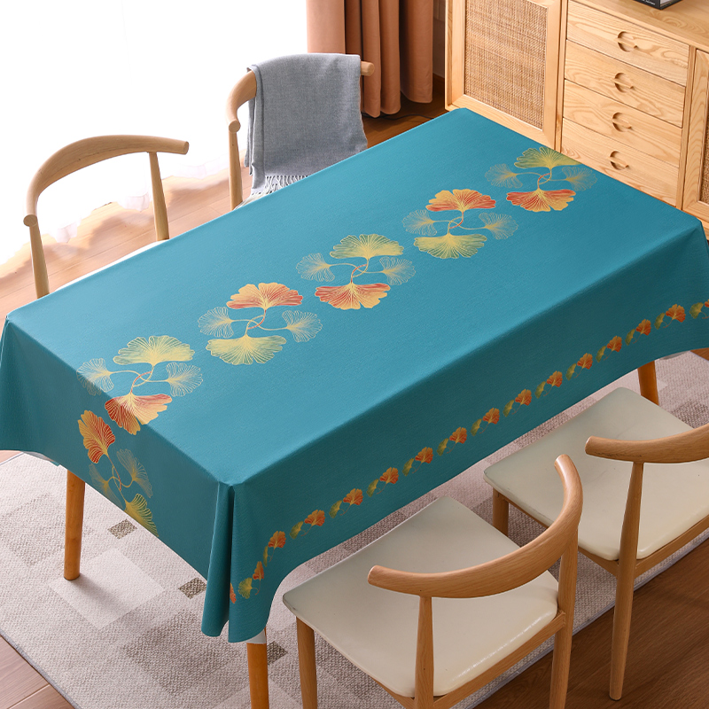 2023新款桌布免洗防水防油防烫餐桌布茶几台布桌V垫田园风长方形