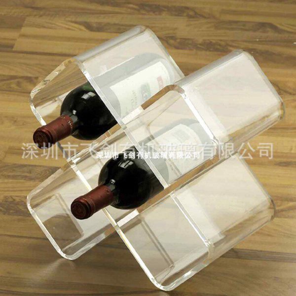 定制亚克力洋酒展示架 有机玻璃红酒摆架 创意透明酒水架子