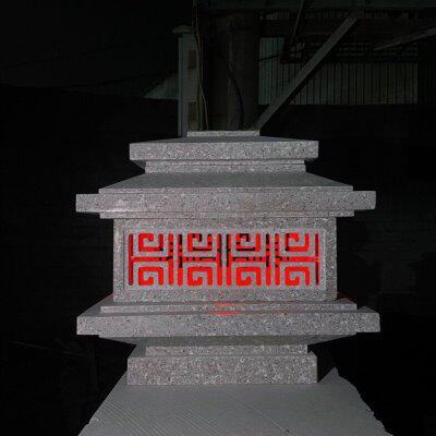 别墅庭院柱头灯石雕灯笼草坪灯花岗岩摆件中式庭院雕塑景观