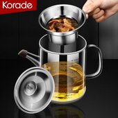 防漏油壶高硼硅玻璃滤油壶储油罐厨房隔油壶过滤网油渣壶防尘油瓶