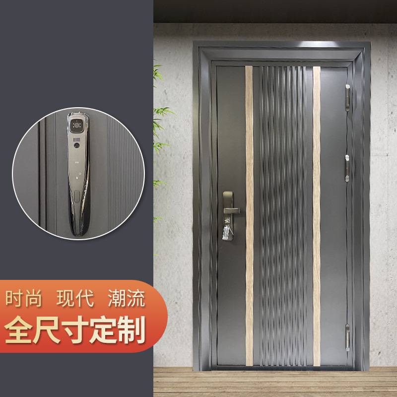 防盗门甲级门家用指纹密码锁韩式门安全门进户门单开门定制入户门