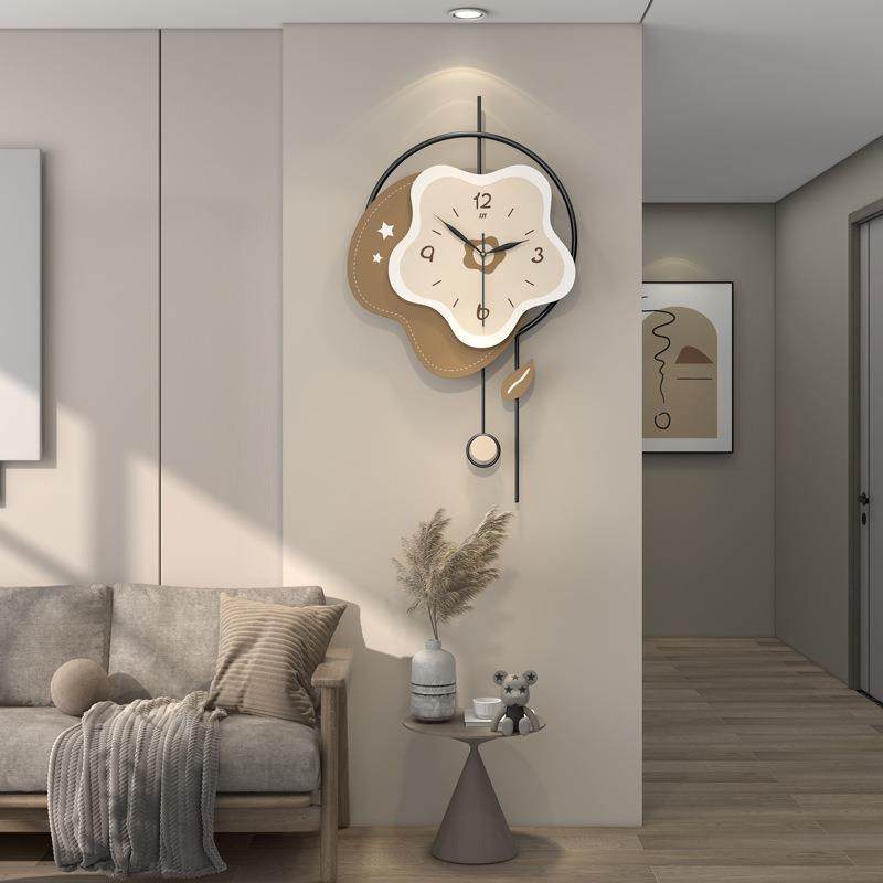 网红个性创意挂钟现代简约时钟挂墙家用餐厅玄关背景装饰钟表客厅
