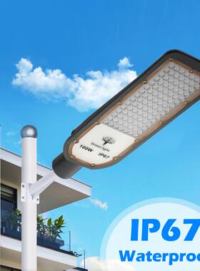 市政道路高光效200WLED路灯头IP67防水质保三年100W庭院灯