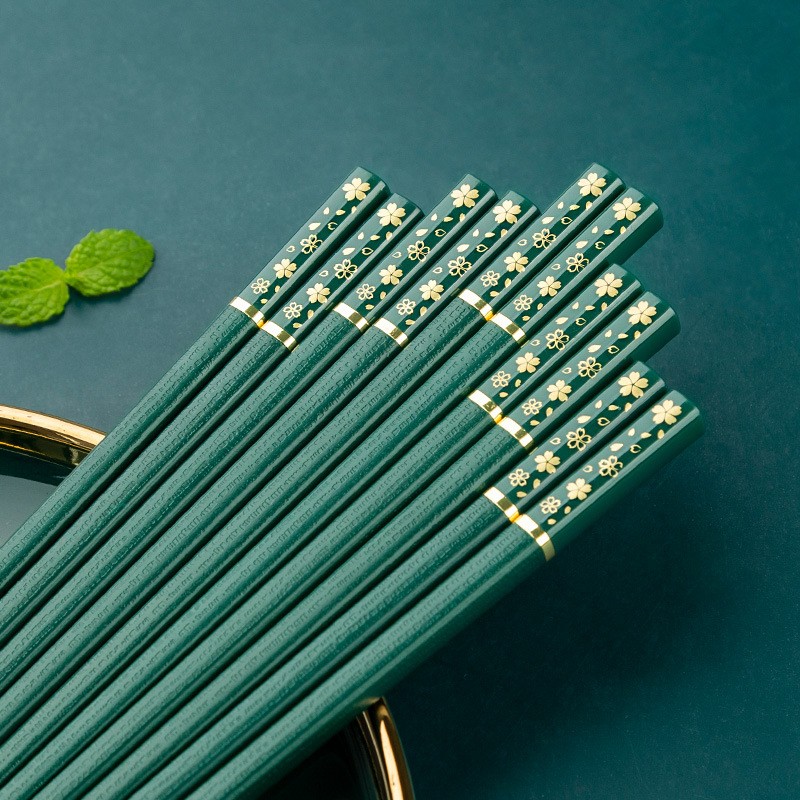 合金筷子家用防滑防霉耐高温高档精致家庭2021Q新款网红高端轻奢