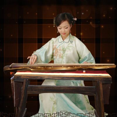伏羲式古琴 演奏手工古琴 杉木背板专业弹拨乐器 配调音器琴弦