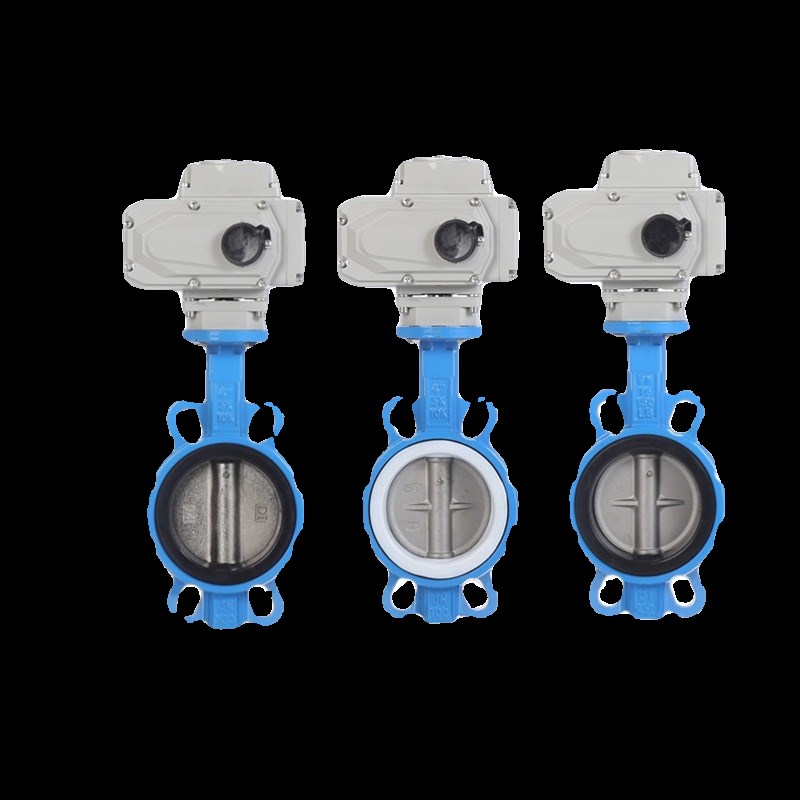 电动蝶阀D971X-16对夹式软密封四氟球墨不锈钢铸铁调节开关2.20V2