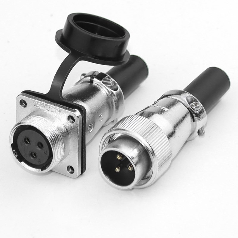 航空插头 WS20-2-3-4-5-7P9孔12G芯方形固定对接座Q/ZQF电连接器