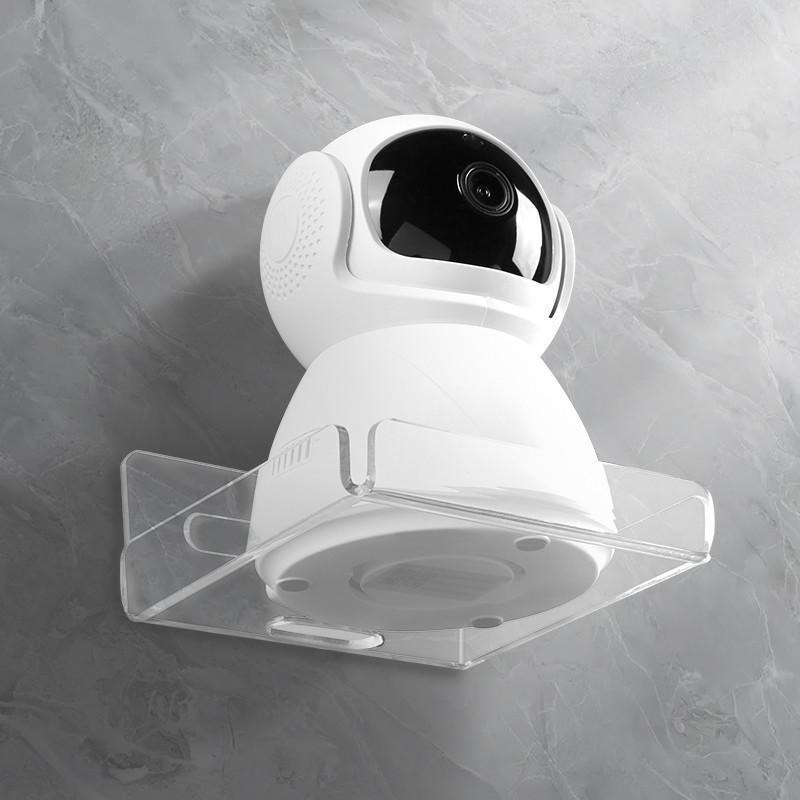 家用头墙上置物架免打r孔路由器顶盒托架放室内外监控器支架