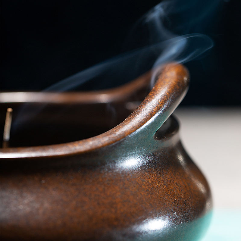 朱炳仁铜香炉桥耳三足炉铜工艺品办公室装O饰摆件香炉 宣德炉