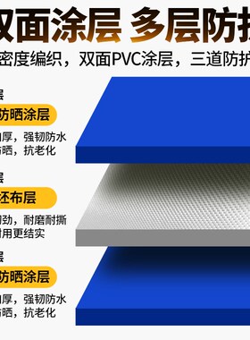 蓝色刀刮布货车高栏边布防水遮挡布防晒防雨布遮阳布棚布防雨加厚