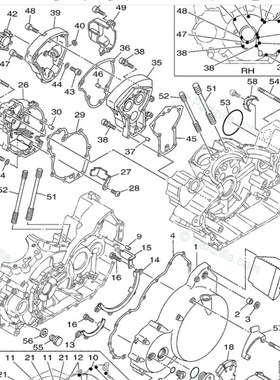 XV500 XV535 XVS650 XV1600 XV1700 发电机离合器盖大修密封垫