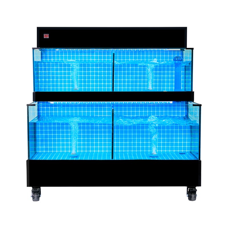 海鲜池商用定制酒店饭店超市淡海水可移动鱼贝类池恒温一体海鲜缸