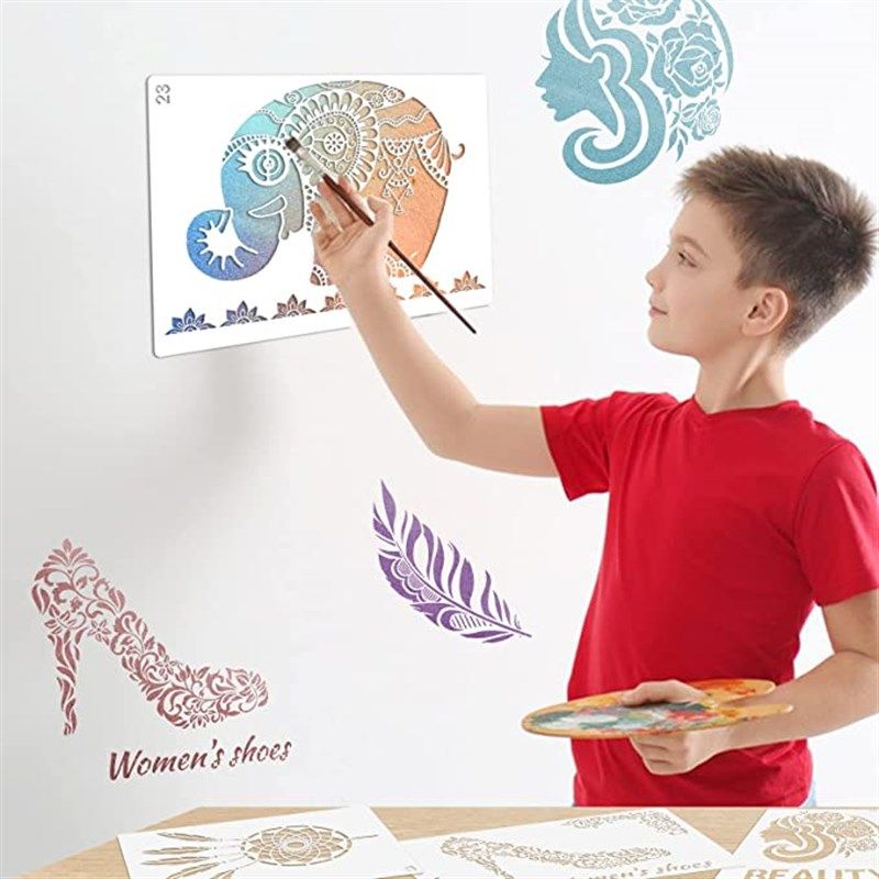 复古图腾塑料绘画镂空模板花边尺临摹印花喷模DIY彩绘拓印模板,文具电教/文化用品/商务用品,各类尺/三角板/量角器,淘宝优惠券,粉丝福利购,淘宝优惠卷