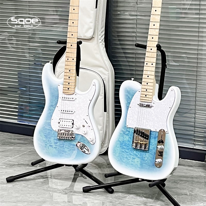 Sqoe电吉他套装级ST系列摇滚入门初学者学生海纹石配色电吉他