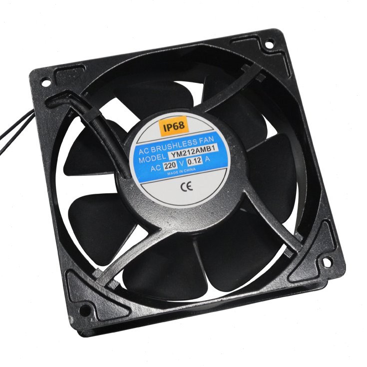 超声波工业加湿器轴流风机 交流220V 直流48V 12038防水风扇12cm